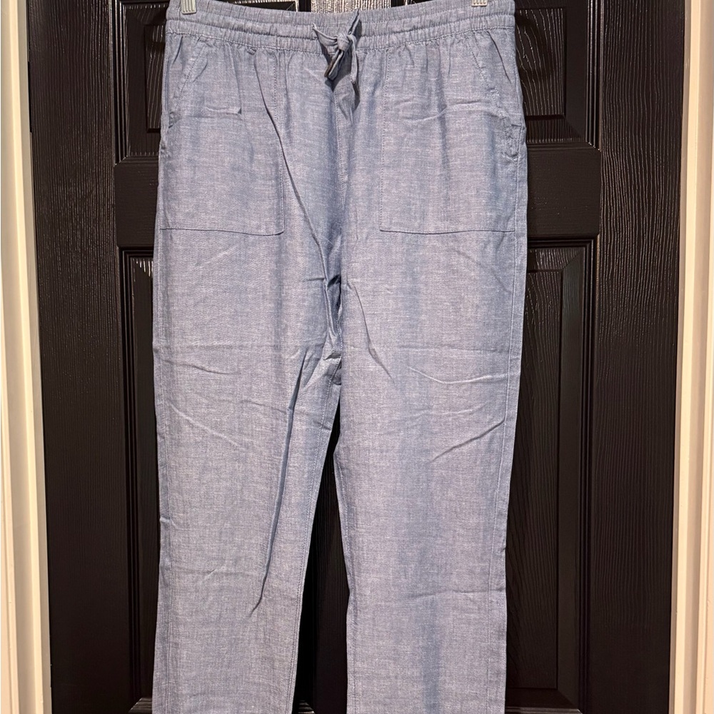 Silver Jeans Light Blue Linen Joggers